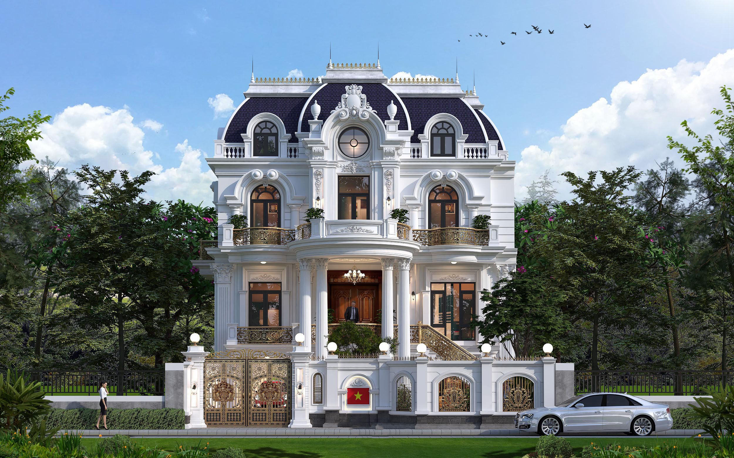 thiet-ke-biet-thu-tan-co-dien-mai-mansard-2-tang-tai-hai-phong-kt24739-5 Thiết kế biệt thự tân cổ điển mái Mansard 2 tầng tại Hải Phòng KT24739